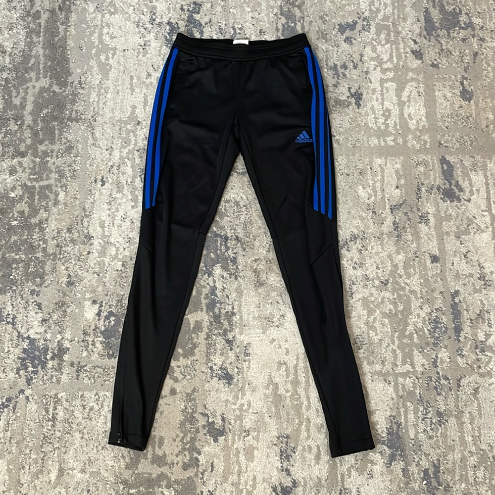 Black & Blue Adidas Track Pants - Size: XS